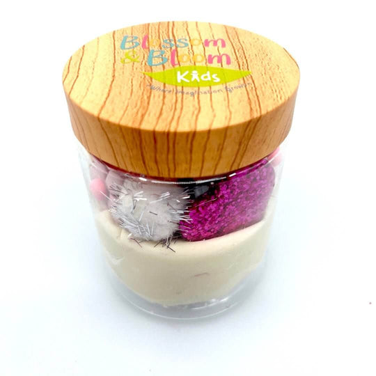 Hearts & Flowers Playdough Jar closed airtight Blossom & Bloom Kids - Hearts & Flowers, Play dough Jar, Sensory Play - Blossom & Bloom Kids