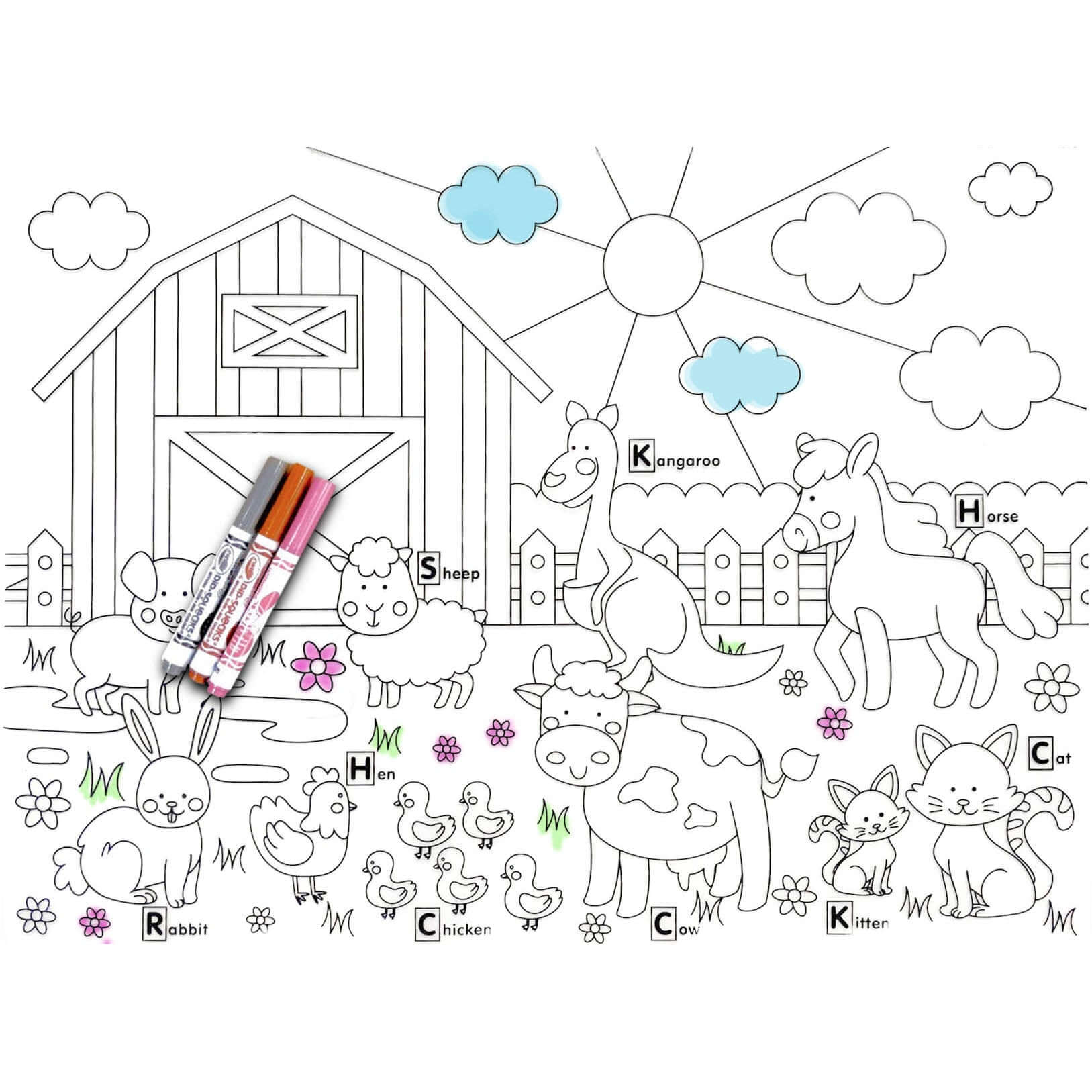 Blossom & Bloom Kids Silicone Coloring Mat