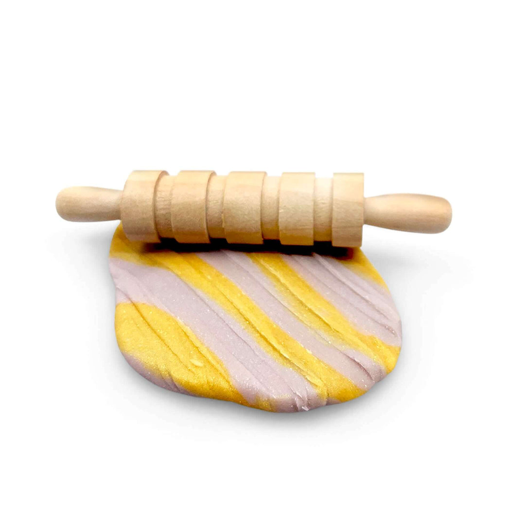 Natural Wooden playdough tools for rolling patterns
