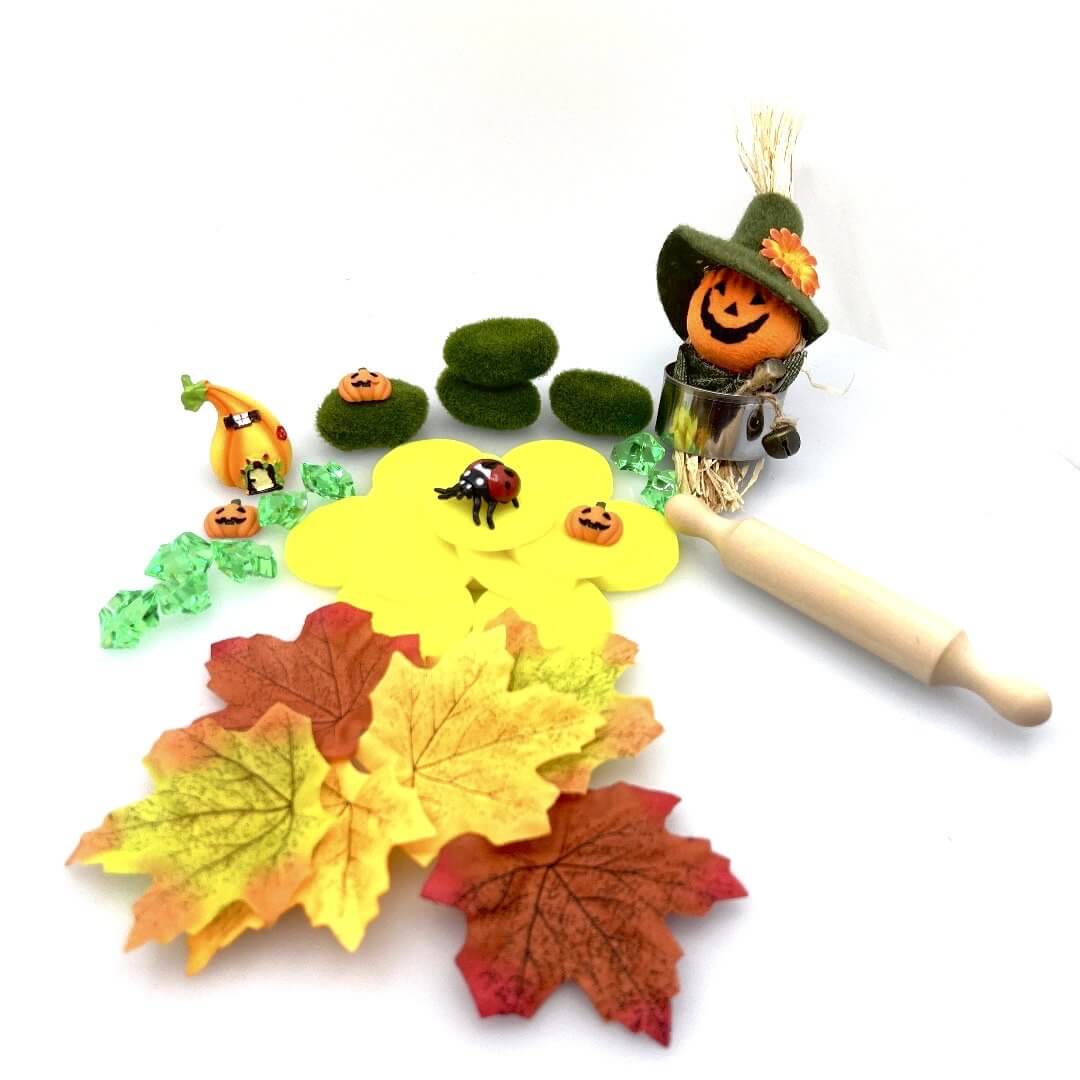 Fall Harvest play doh Kit, Montessori sensory play - Blossom & Bloom Kids