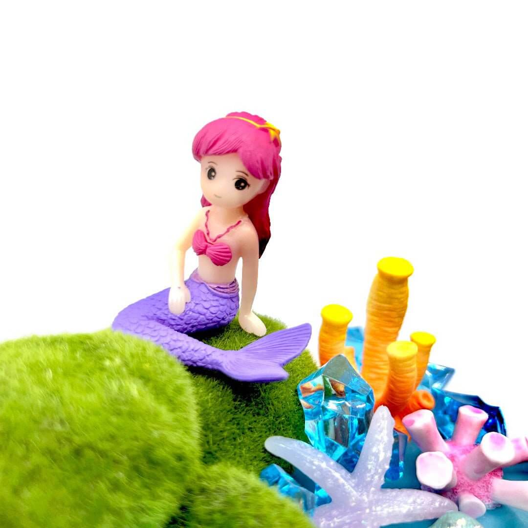 Mermaid on Grass Stones with Coral from Blossom & Bloom Kids - Mermaid Seascape, Playdough Kit - Blossom & Bloom Kids