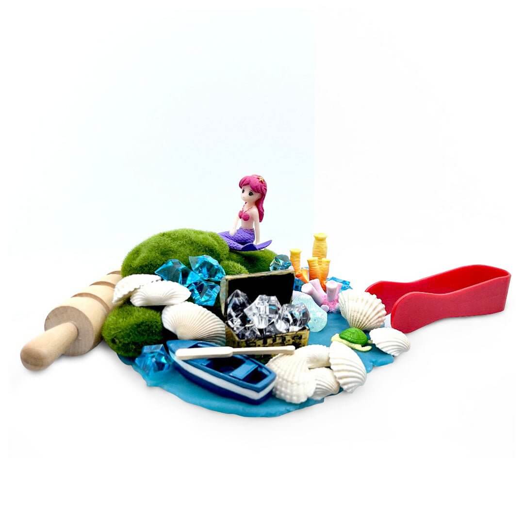 Mermaid Seascape Playdough Kit from Blossom & Bloom Kids - Mermaid Seascape, Playdough Kit - Blossom & Bloom Kids