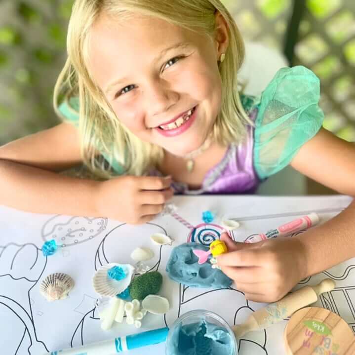 Mermaid Seascape, Playdough Kit - Mermaid Seascape, Playdough Kit - Blossom & Bloom Kids