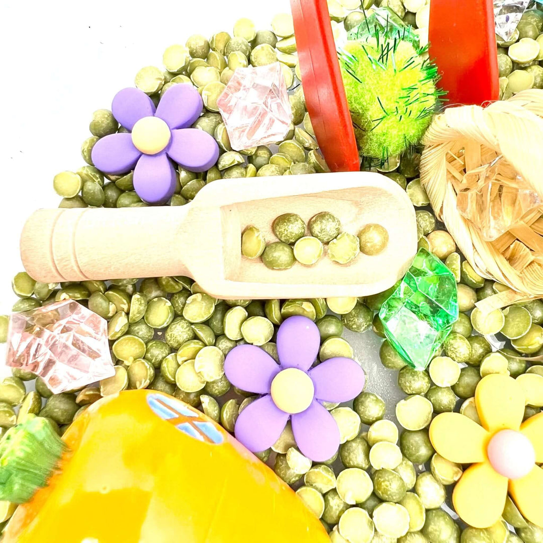 Bisque Easter Garden (with lentils) Sensory play kit - Spring Garden, Lentil sensory kit, Egg painting, Imaginary / Pretend play, Montessori - Blossom & Bloom Kids