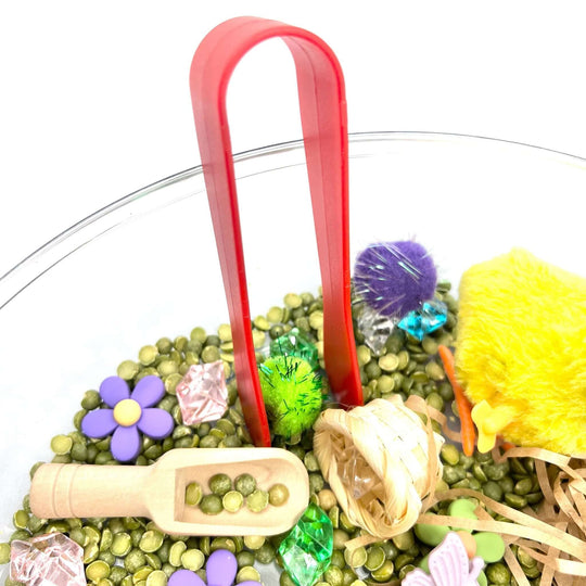 Tan Easter Garden (with lentils) Sensory play kit - Spring Garden, Lentil sensory kit, Egg painting, Imaginary / Pretend play, Montessori - Blossom & Bloom Kids