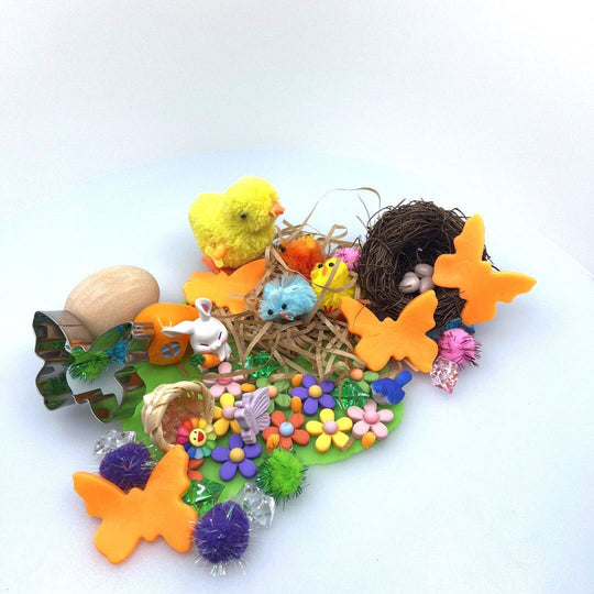 Lavender Easter Garden (with play-dough) Sensory play kit - Spring Garden, Playdough kit, Egg painting, Imaginary / Pretend play, Sensory learning, Montessori - Blossom & Bloom Kids