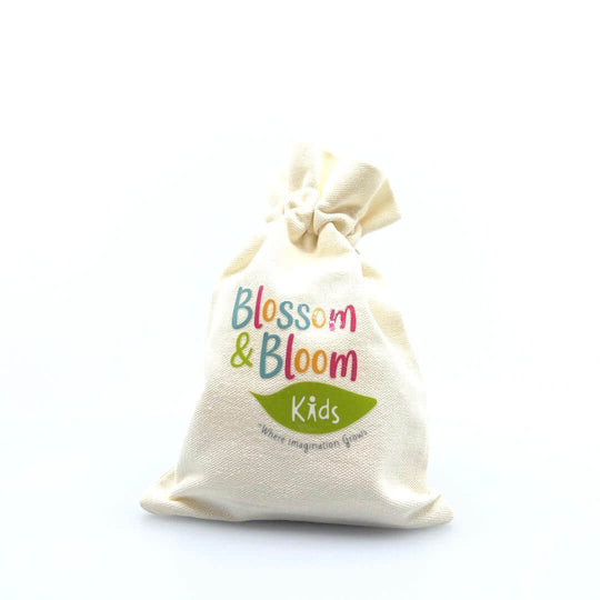 Organic cotton Bloom Bag for storage and travel - Wooden Bead Princess Necklace - Blossom & Bloom Kids